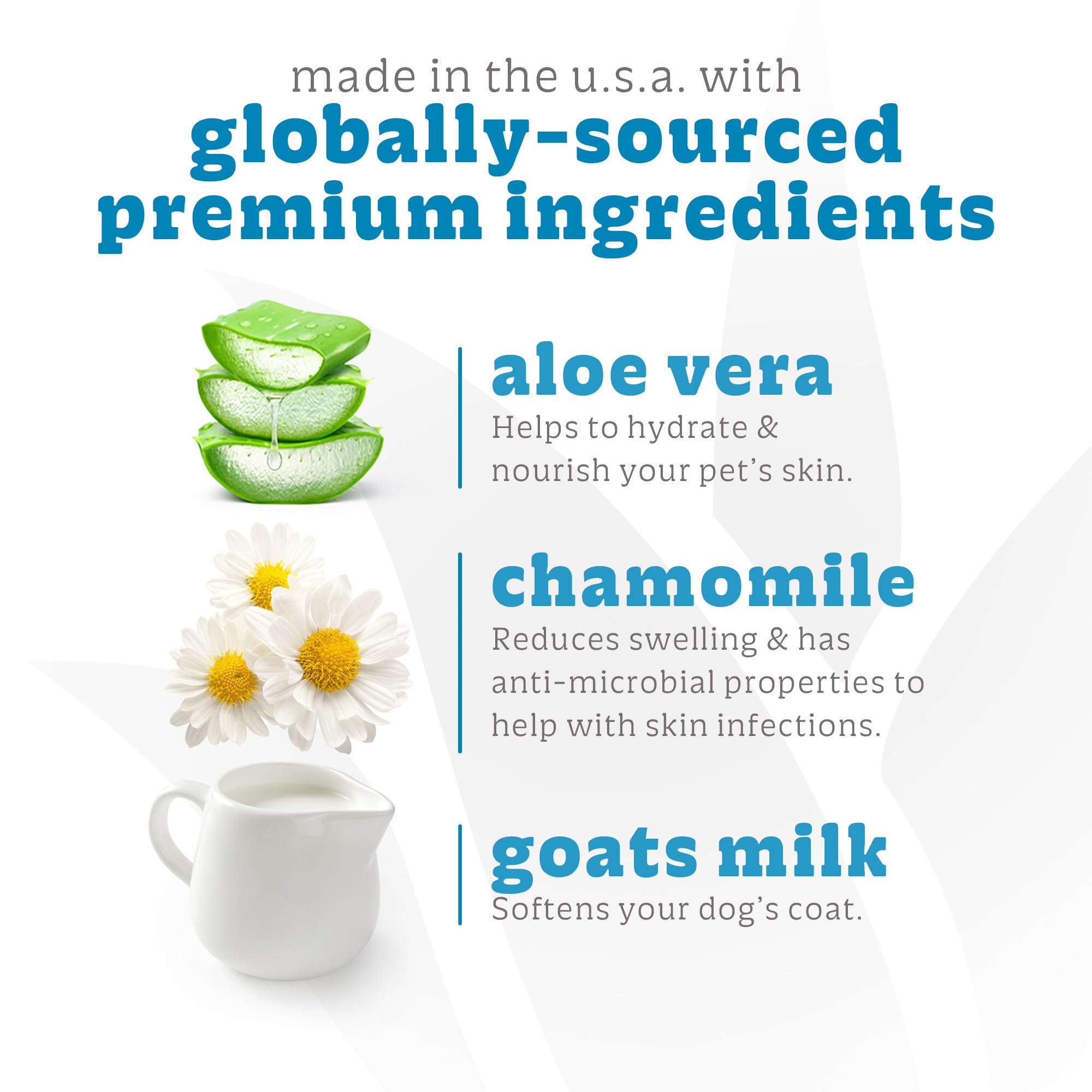 Goat's milk helps nourish fur in Espree Simple Shed formula.