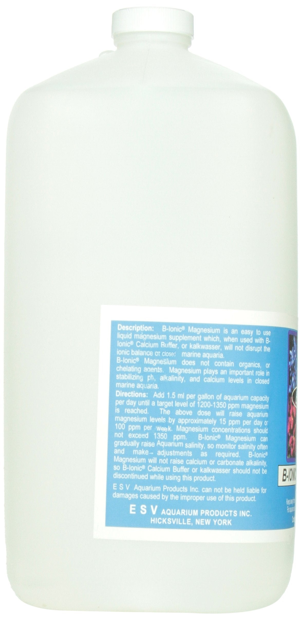 ESV Aquatics B-Ionic Magnesium pour to assist precise dosing for calcium and alkalinity balance.