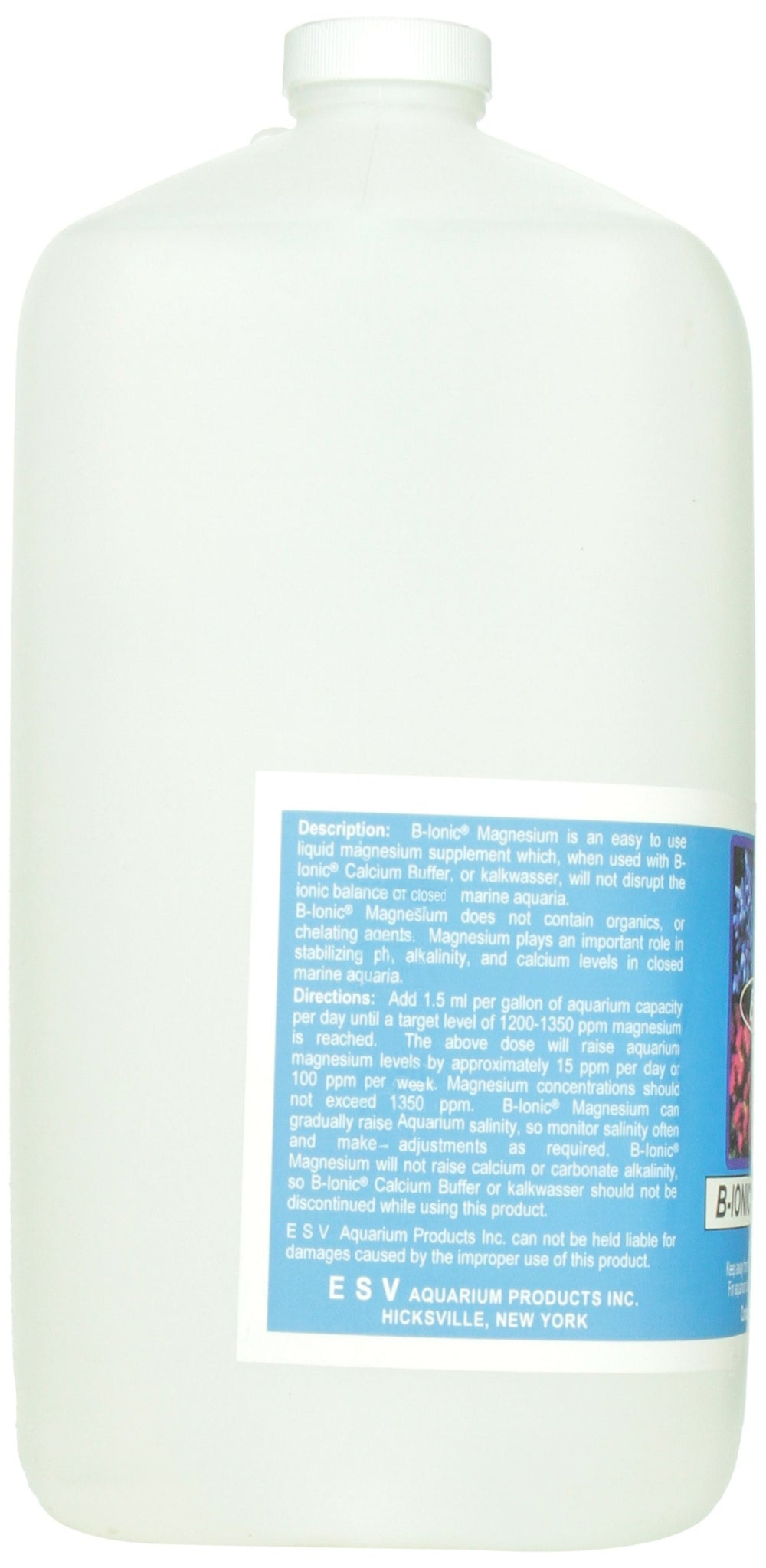 ESV Aquatics B-Ionic Magnesium pour to assist precise dosing for calcium and alkalinity balance.