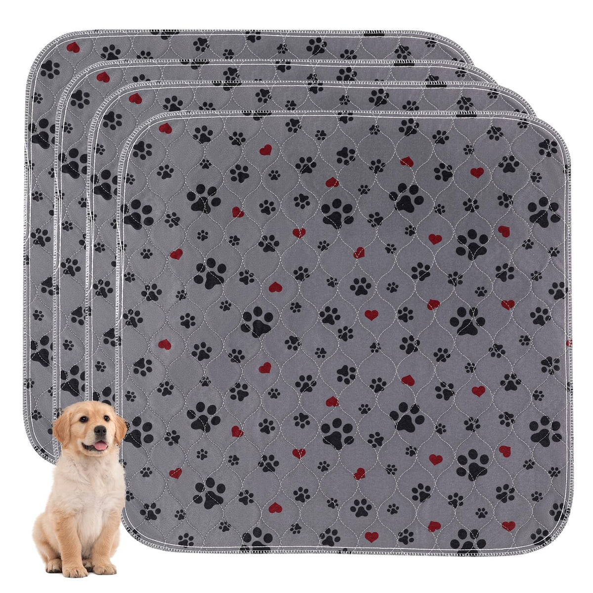 ESWIN washable pee pad 24x24 top view, ideal for training on floors.