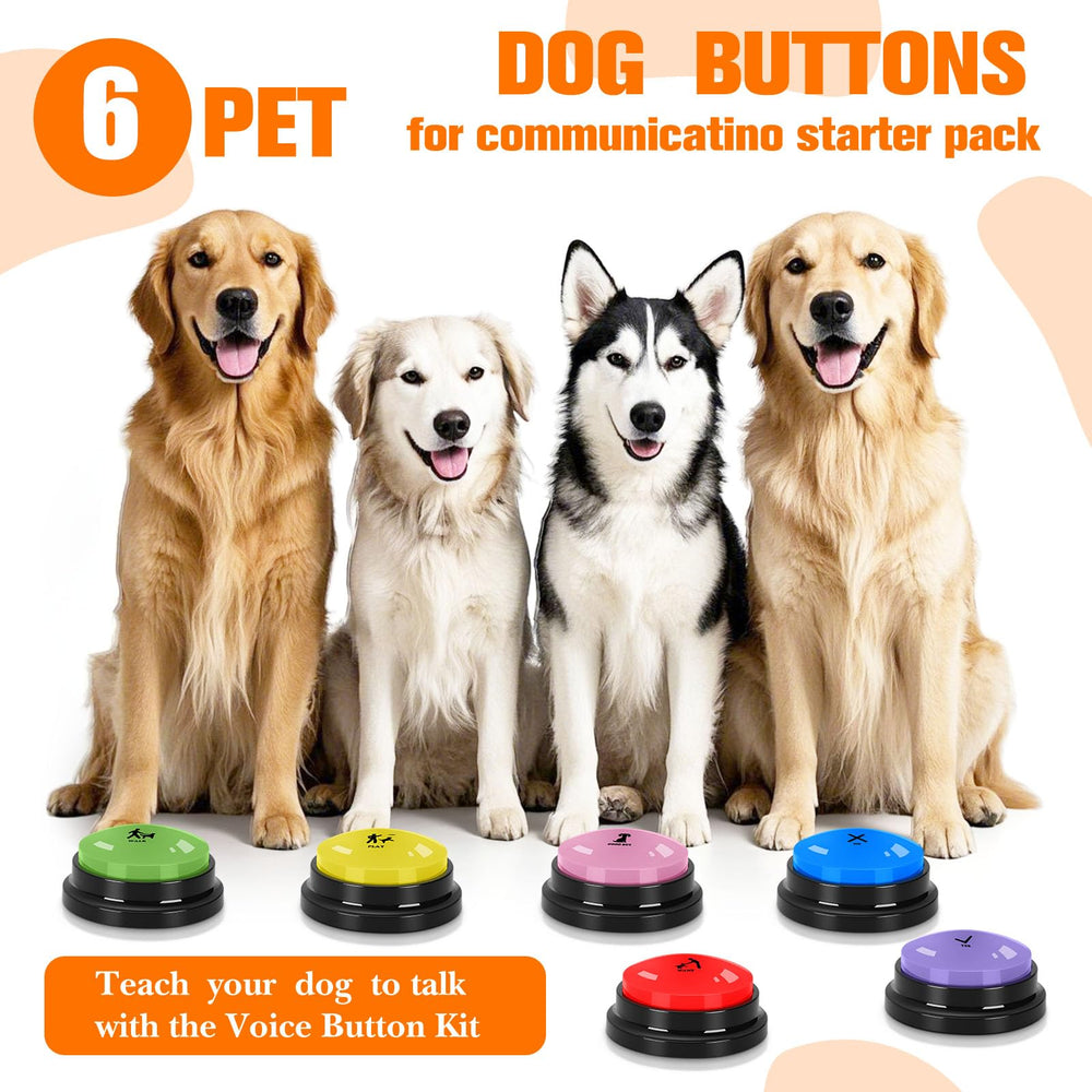 ESYELEC dog buttons close-up with record button showing recording capability