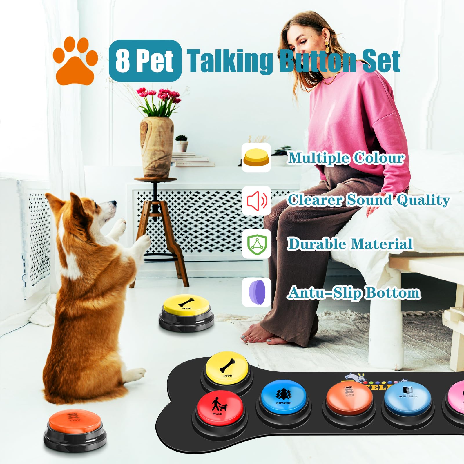 ESYELEC 30-second recorder in action for clear dog voice commands
