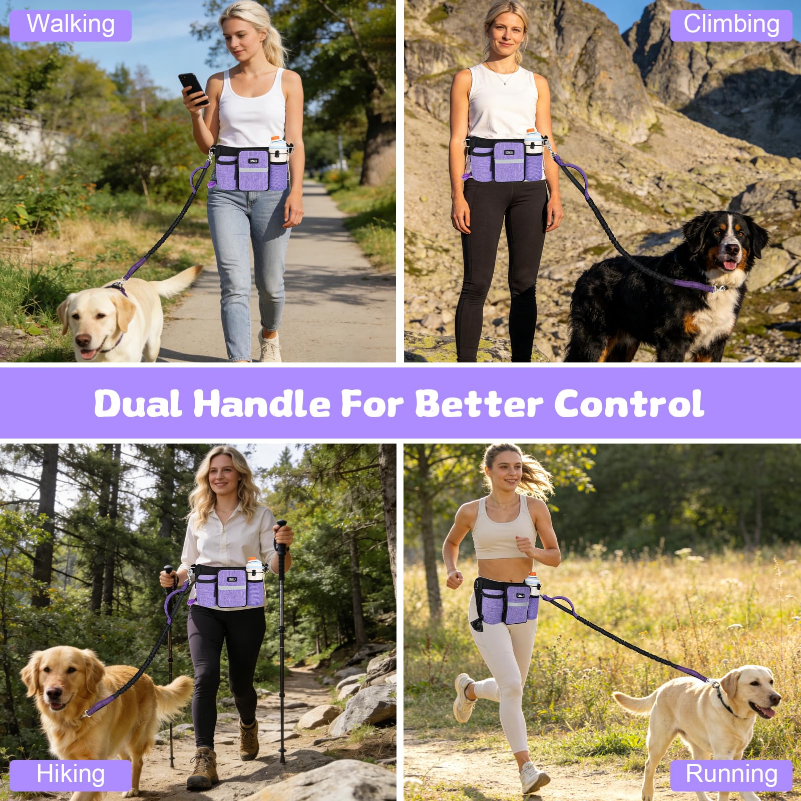 ETACCU extended length leash to 60.6 inches for more room