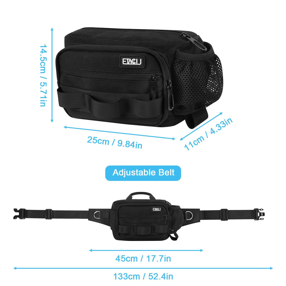 ETACCU hands-free waist belt provides secure control during runs