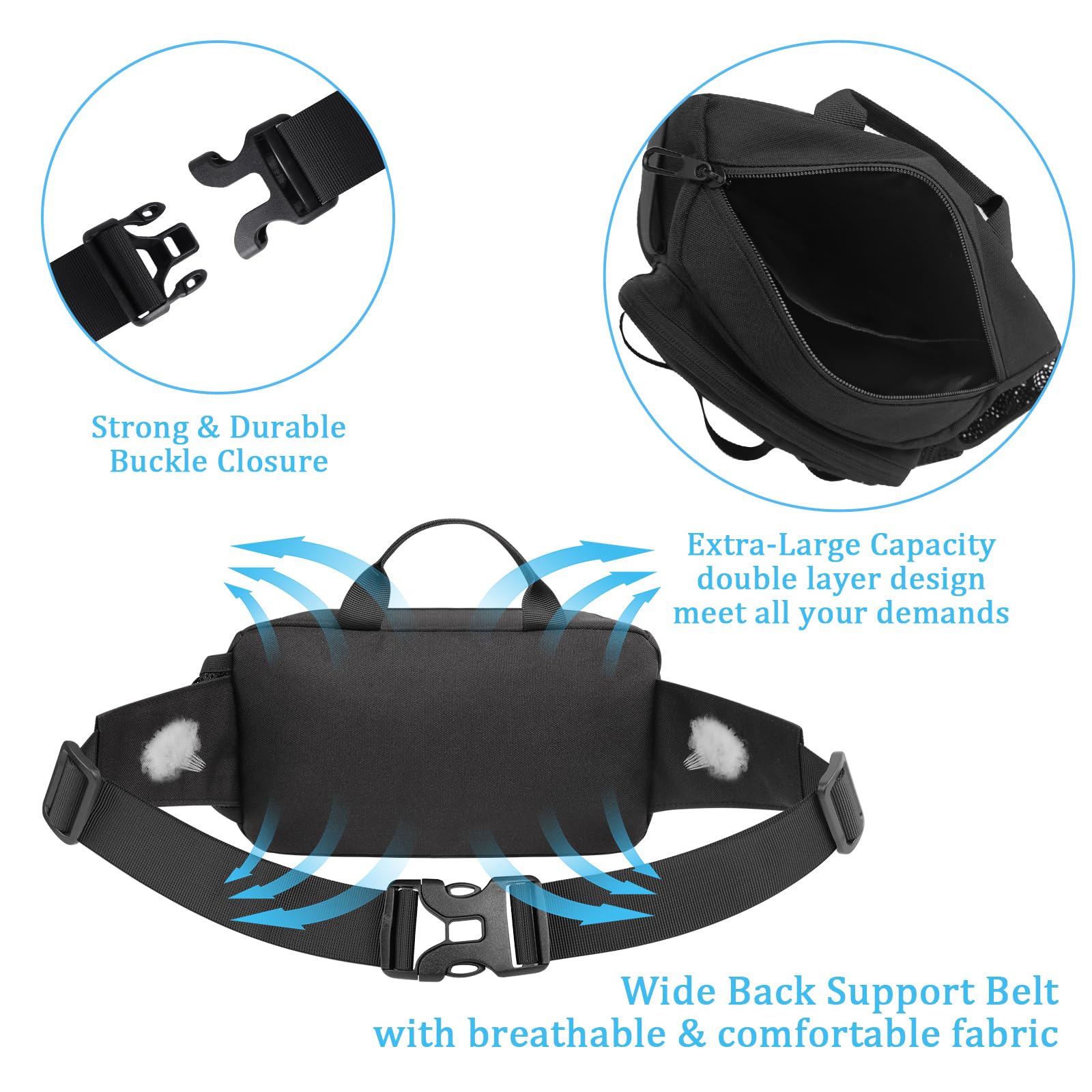ETACCU adjustable waist belt fits most hips for comfortable wear