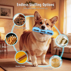 Eternalyme toy with inner and outer brushes demonstrates thorough cleaning design