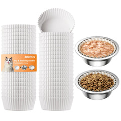 Etersky disposable pet bowl liner pack 300 counts keeps bowls clean and hygienic.