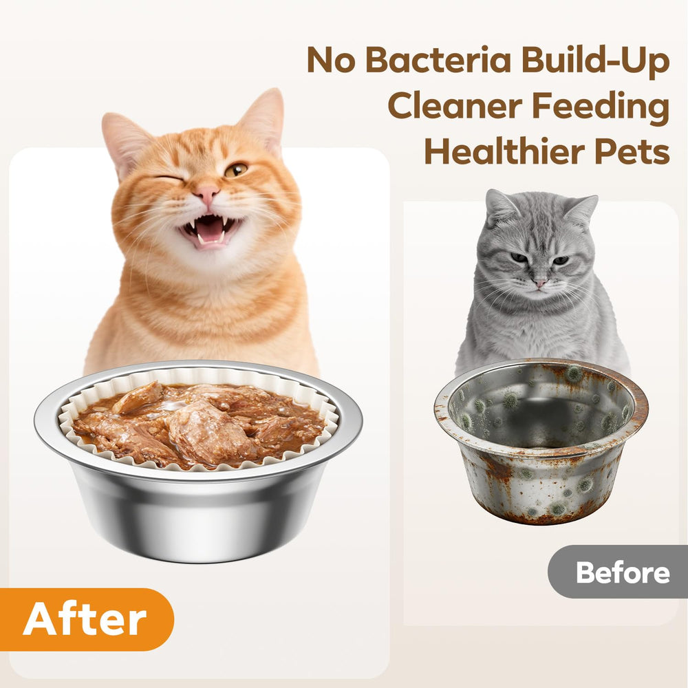 Etersky white paper bowl liner protects food from bowl contact for cleanliness.