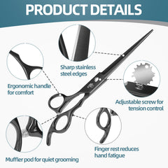 Ethyxe 7.0 thinning dog scissors for gentle, snag-free coat thinning across all breeds.
