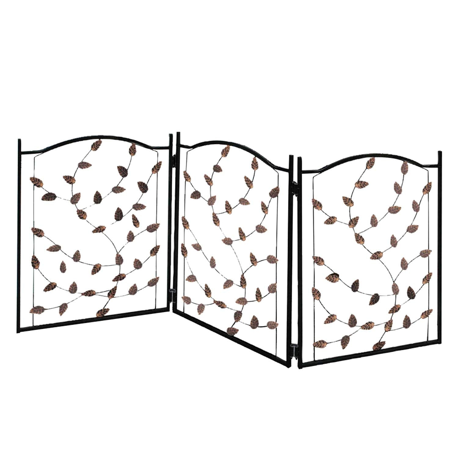 Etna Leaf Design freestanding gate set up in a hallway for quick room blocking.