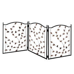Etna Leaf Design freestanding gate set up in a hallway for quick room blocking.