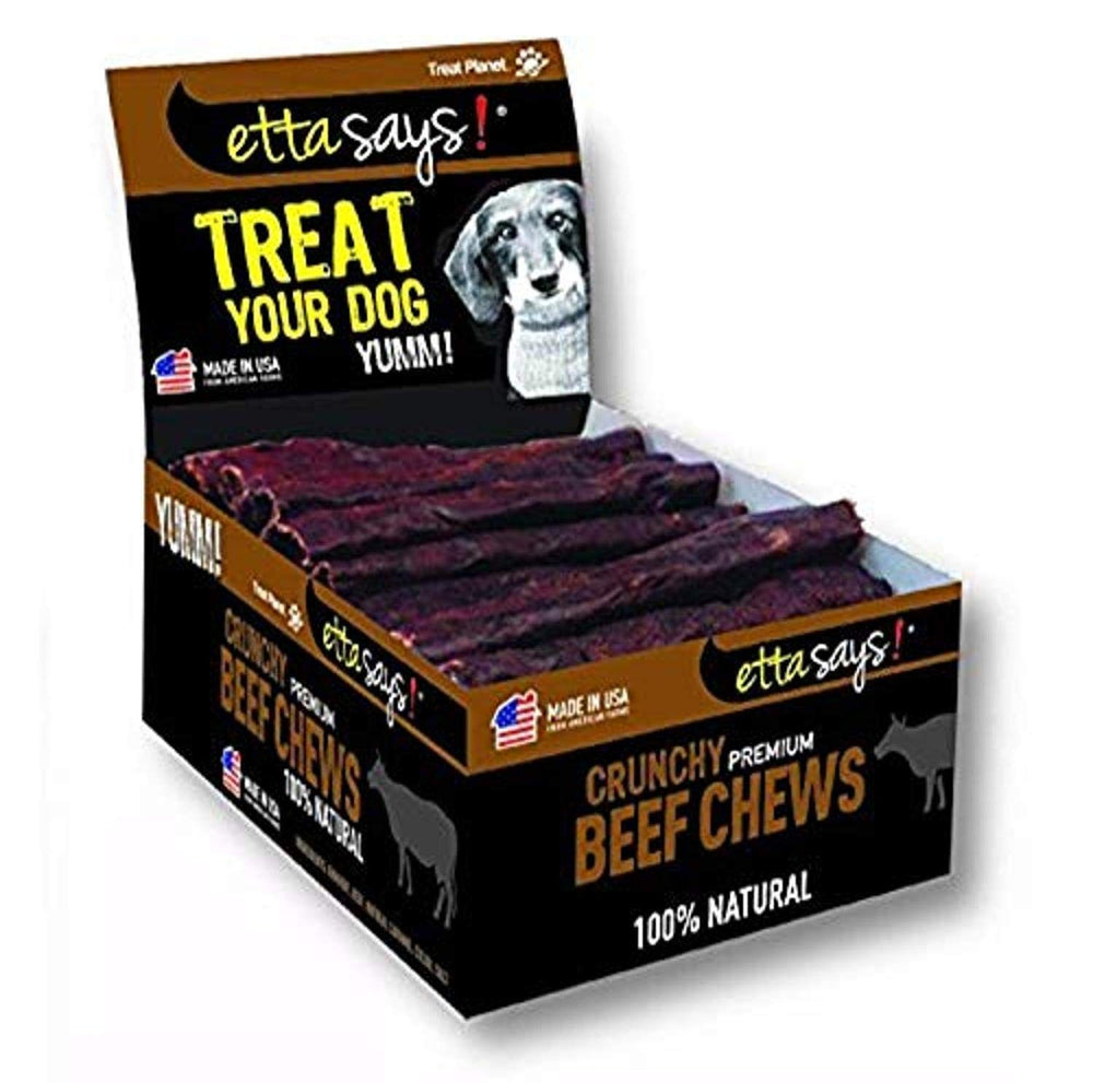 Etta Says! Premium Beef 4-5 Inch Chews for grain-free, long-lasting dog treats