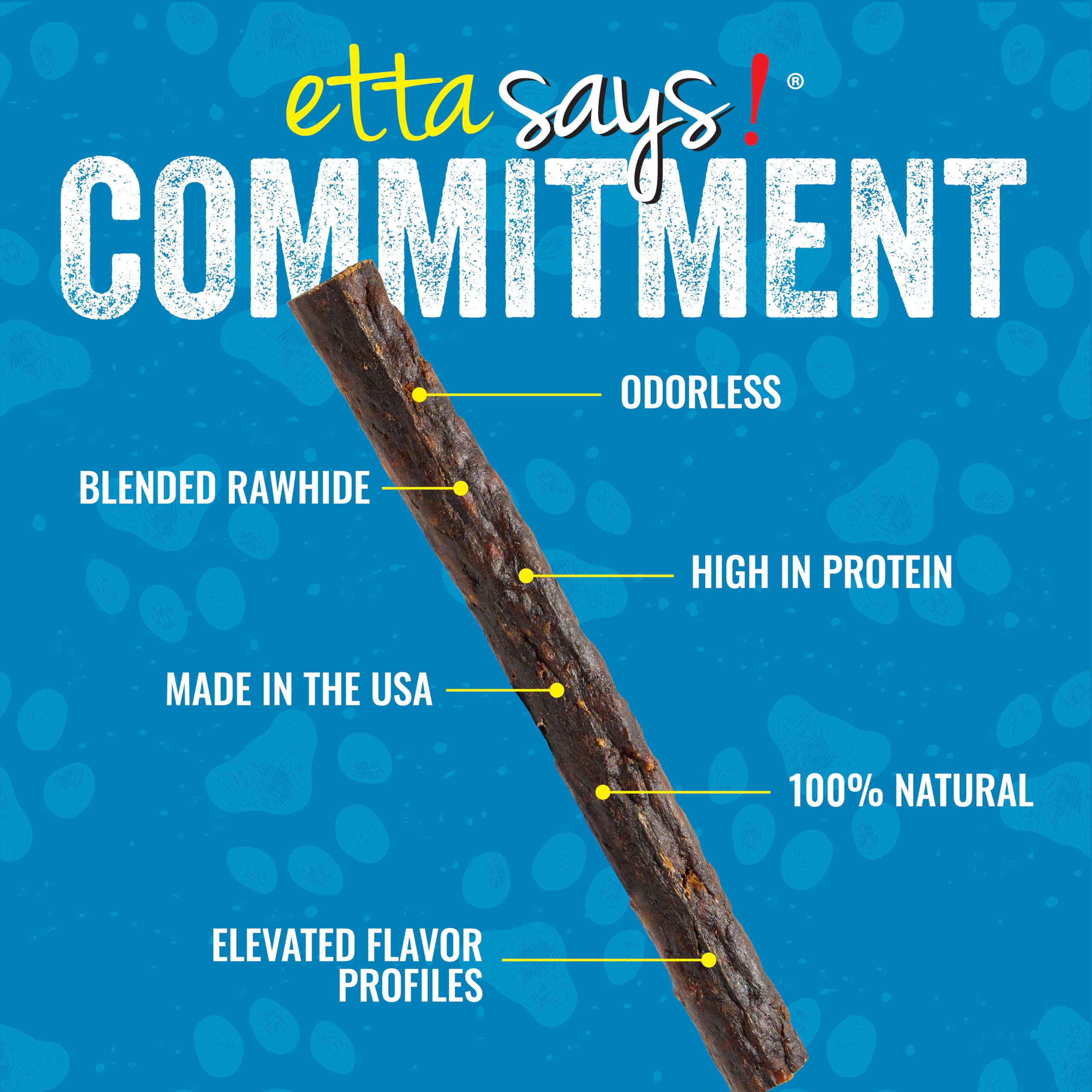 etta says premium 7-inch rabbit dog chew close-up 20-count value