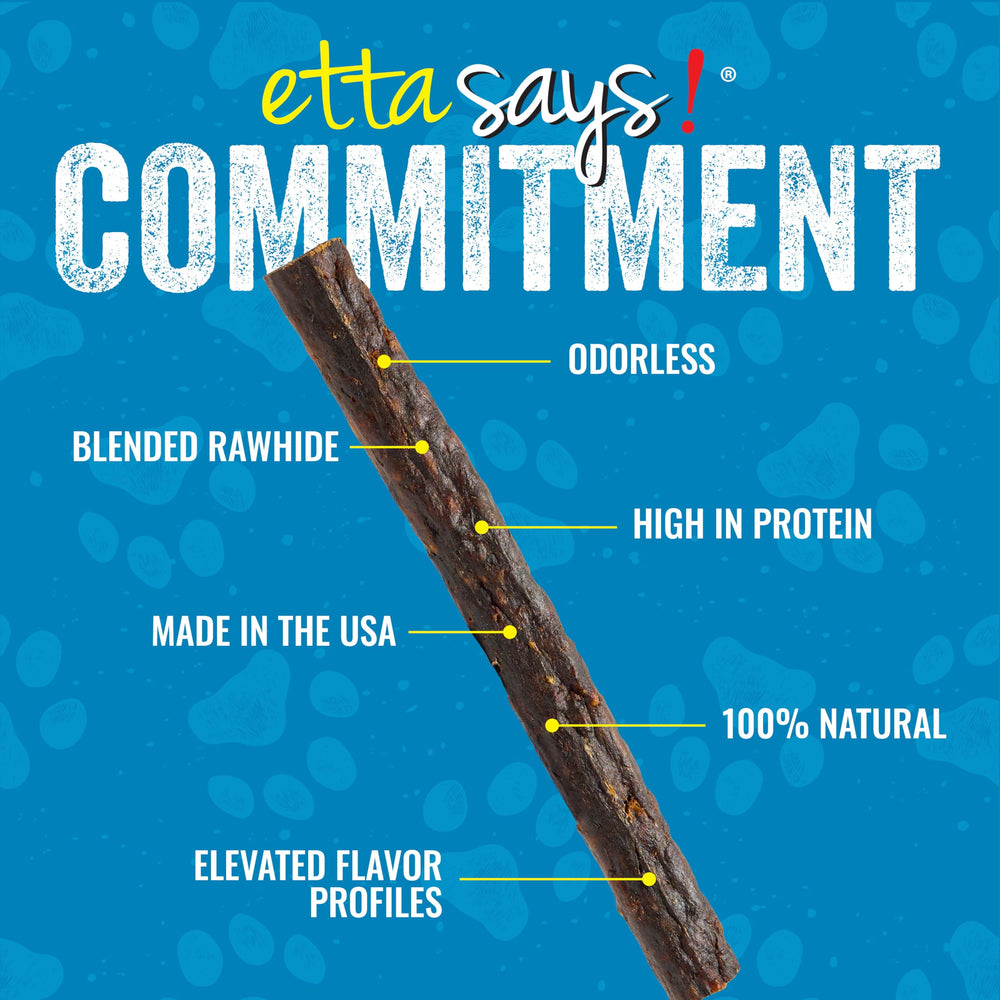 etta says premium 7-inch rabbit dog chew close-up 20-count value