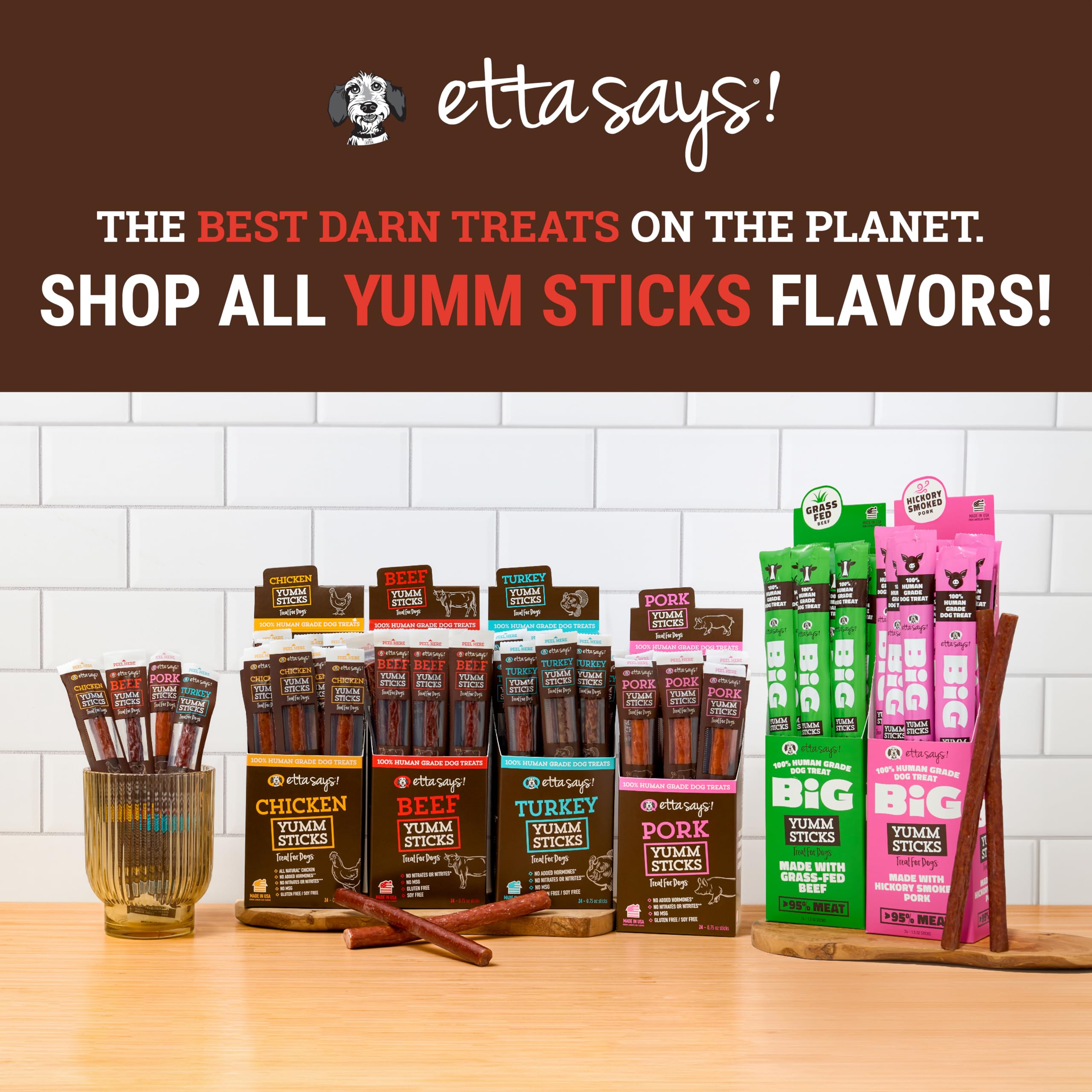 etta says! Yumm Sticks 12-count pack for easy home or travel treats