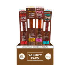 etta says! Yumm Sticks beef treats — protein-packed snack for dogs.