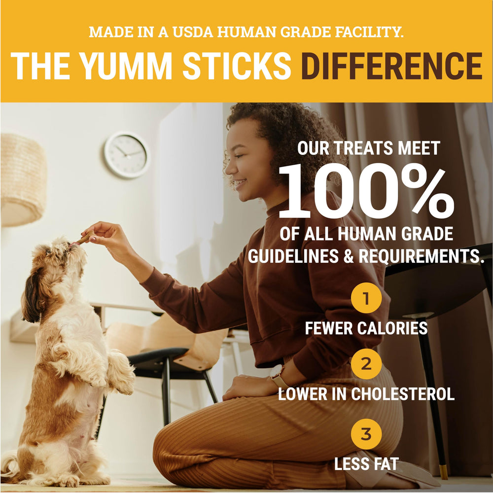 etta says! Yumm Sticks individually wrapped sticks; preserves freshness between sessions.
