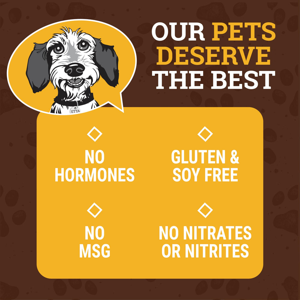 etta says! Yumm Sticks made in USA label; ingredients sourced from American farms.