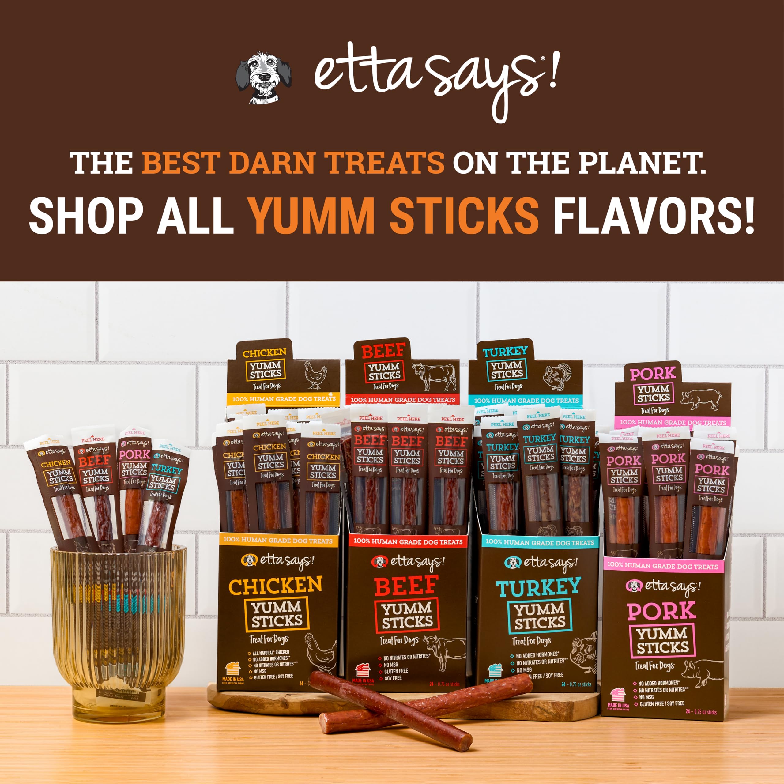 etta says! Made in USA facility — human-grade production for pet treats.