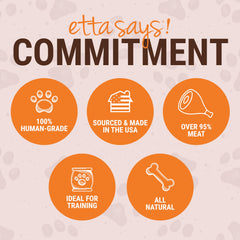 etta says! Yumm Sticks pork treats — natural, high-meat snack.