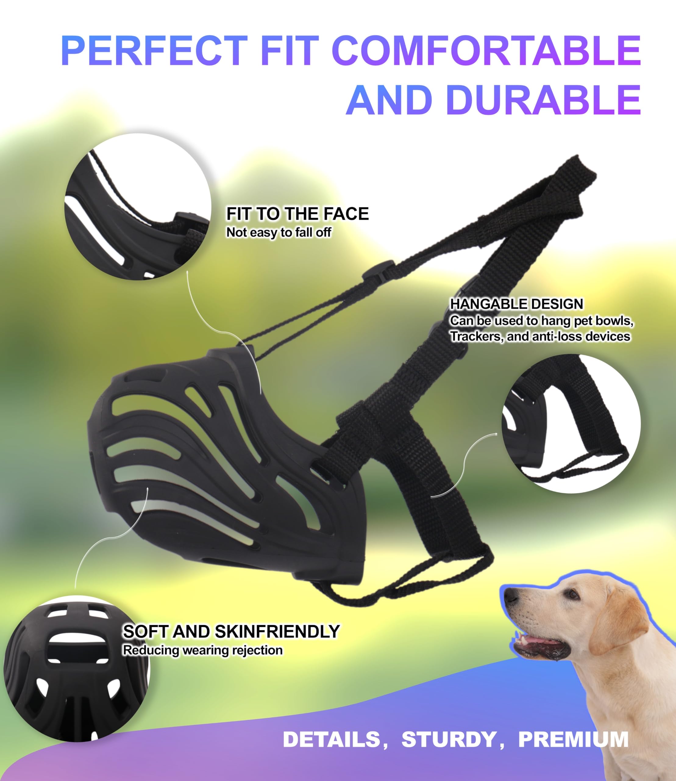 Eudemond adjustable neck and nose fit shown for customizable sizing.