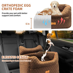 EUHAMS dog car seat front and back seat installation supports easy placement in most cars.