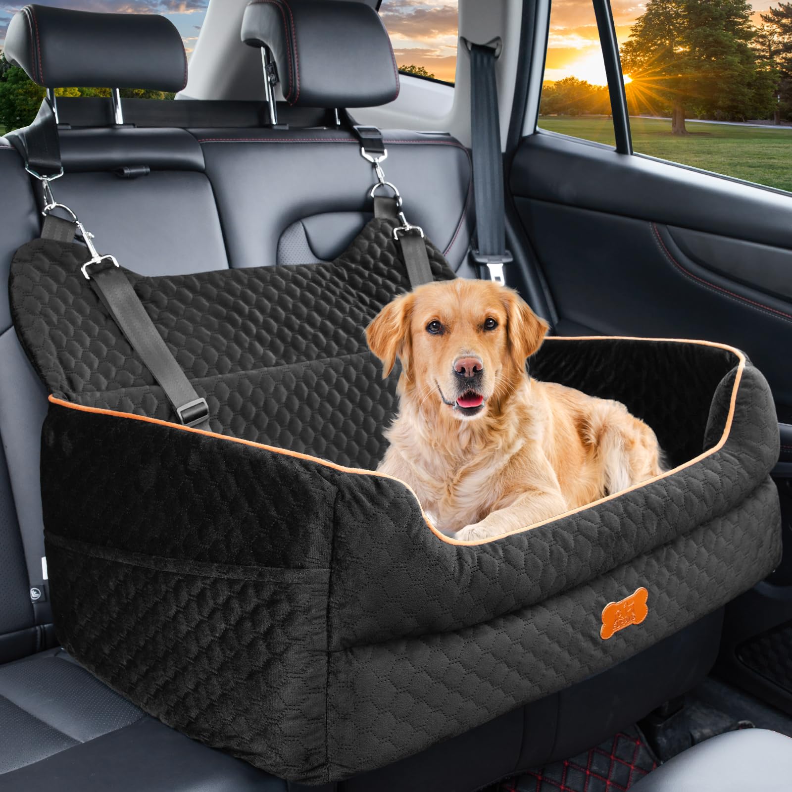 EUHAMS memory foam cushion for dog car seat comfort on rides