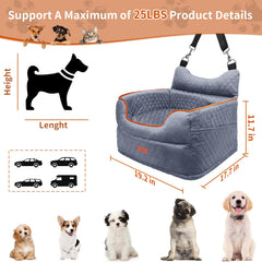 EUHAMS dog car seat safety leash clip keeps pets secure during travel.