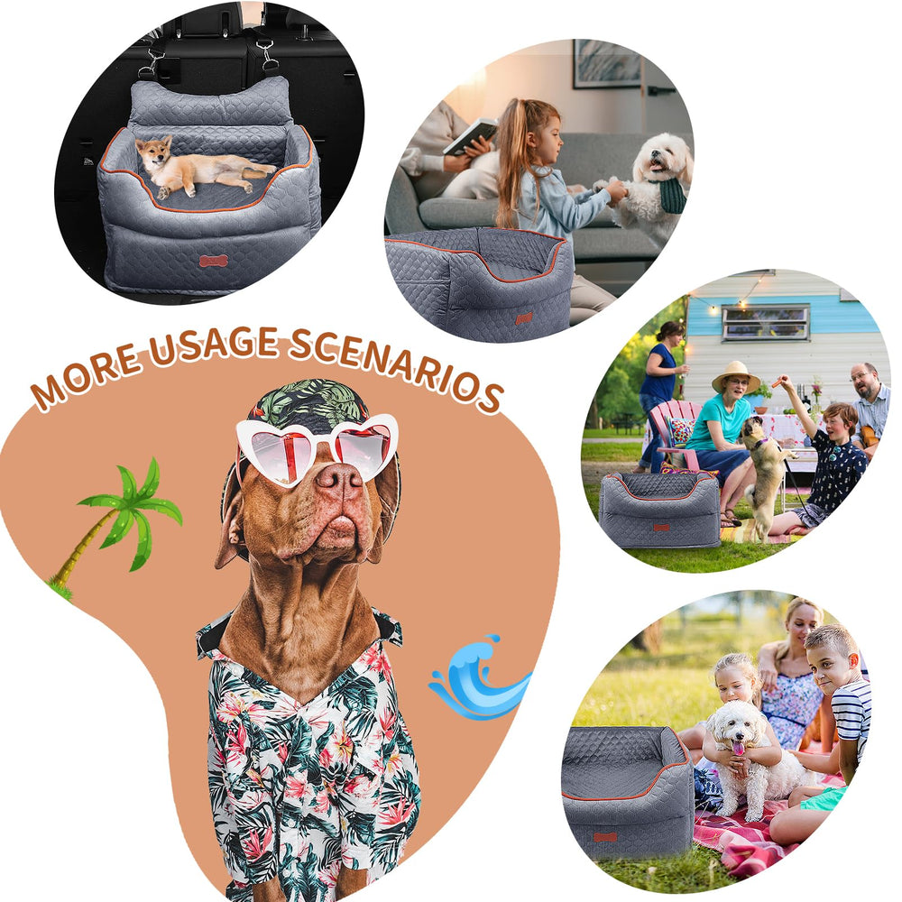 EUHAMS car seat includes convenient storage pockets for essentials.