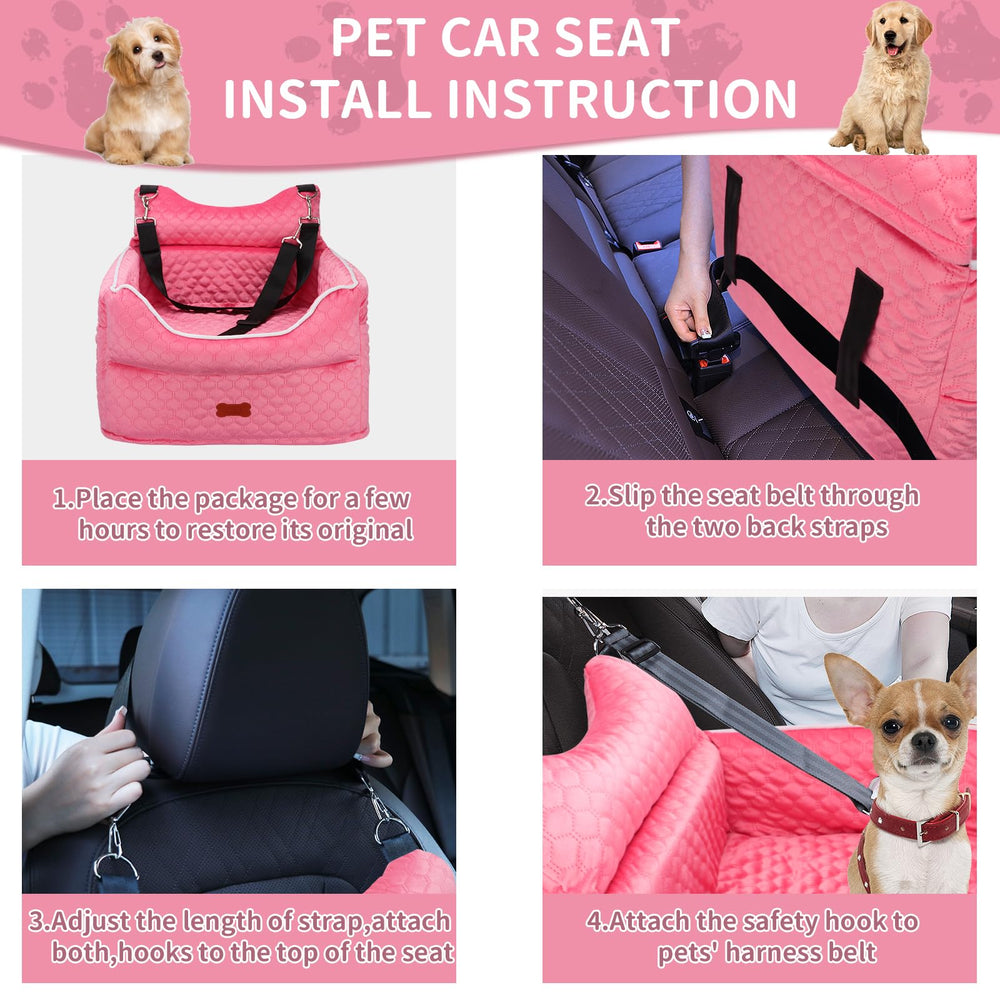 EUHAMS booster seat fits front or back seat for versatile use.