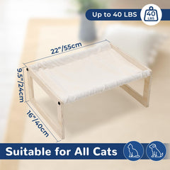 euijoip cat bed wooden frame side profile showing stable support