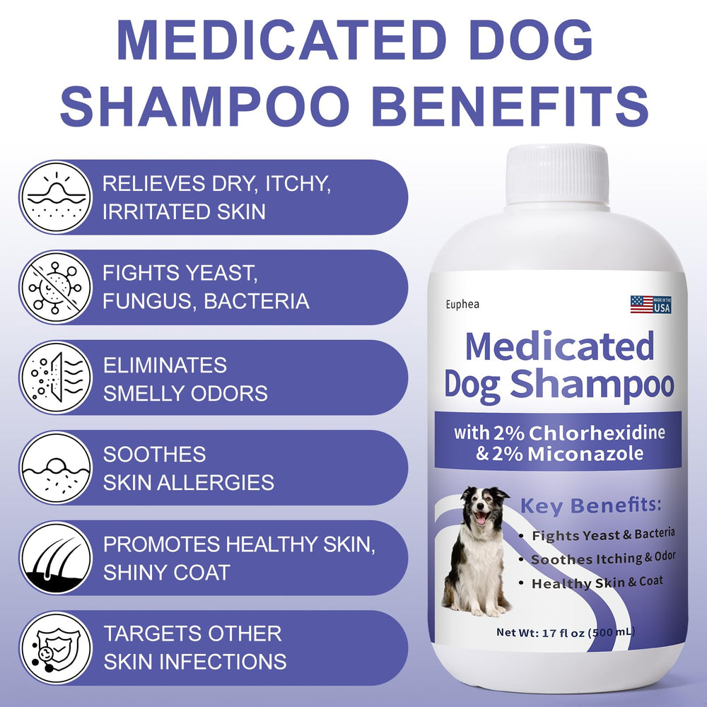 Euphea shampoo with green tea and honeysuckle extracts supports skin comfort.