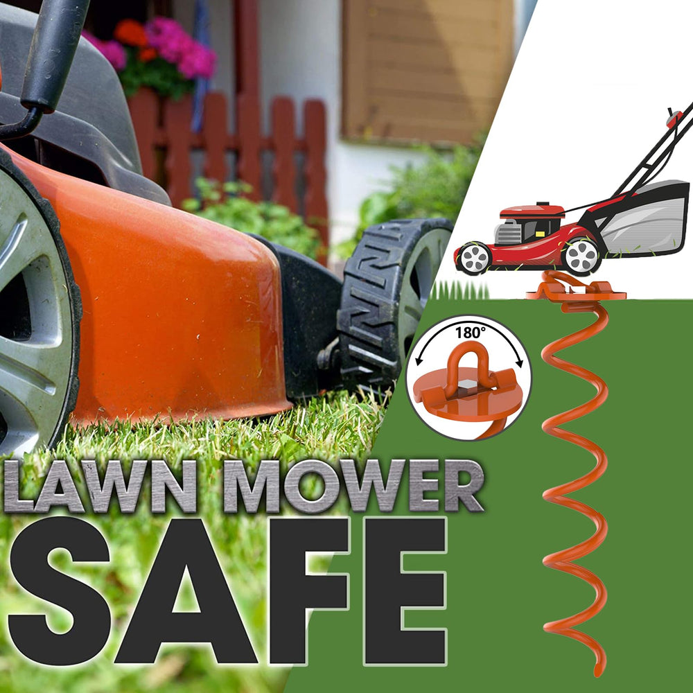 Eurmax portable stakes are easy to install for travel and camping.