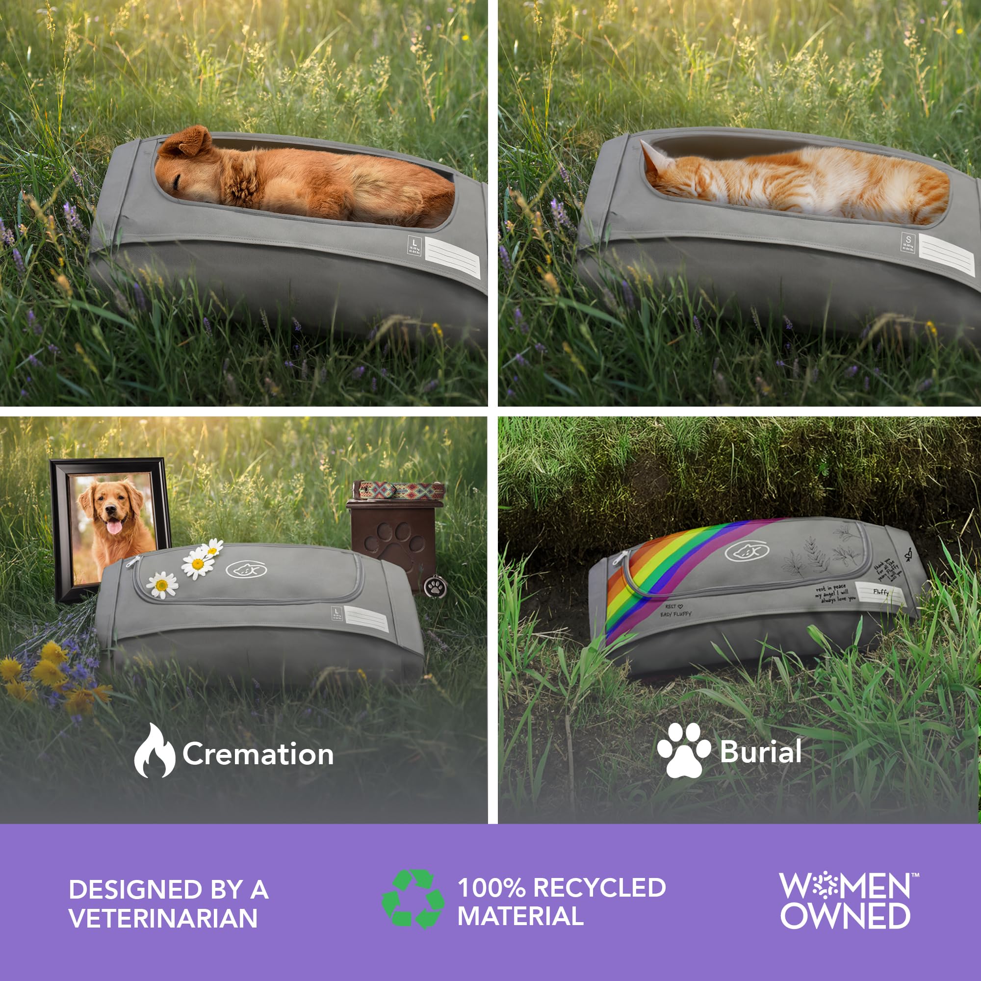 EUTHABAG Snuggle Bag transport-use scene suggests respectful transfer.