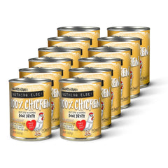 Evanger's Against The Grain chicken loaf can in bone broth delivers moist, protein-forward nourishment.
