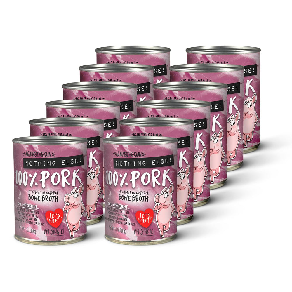 Evanger's Against The Grain pork loaf in broth keeps meals moist and hydrating.