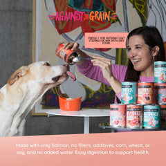 Evanger's 100% salmon in natural broth promotes moisture and flavor