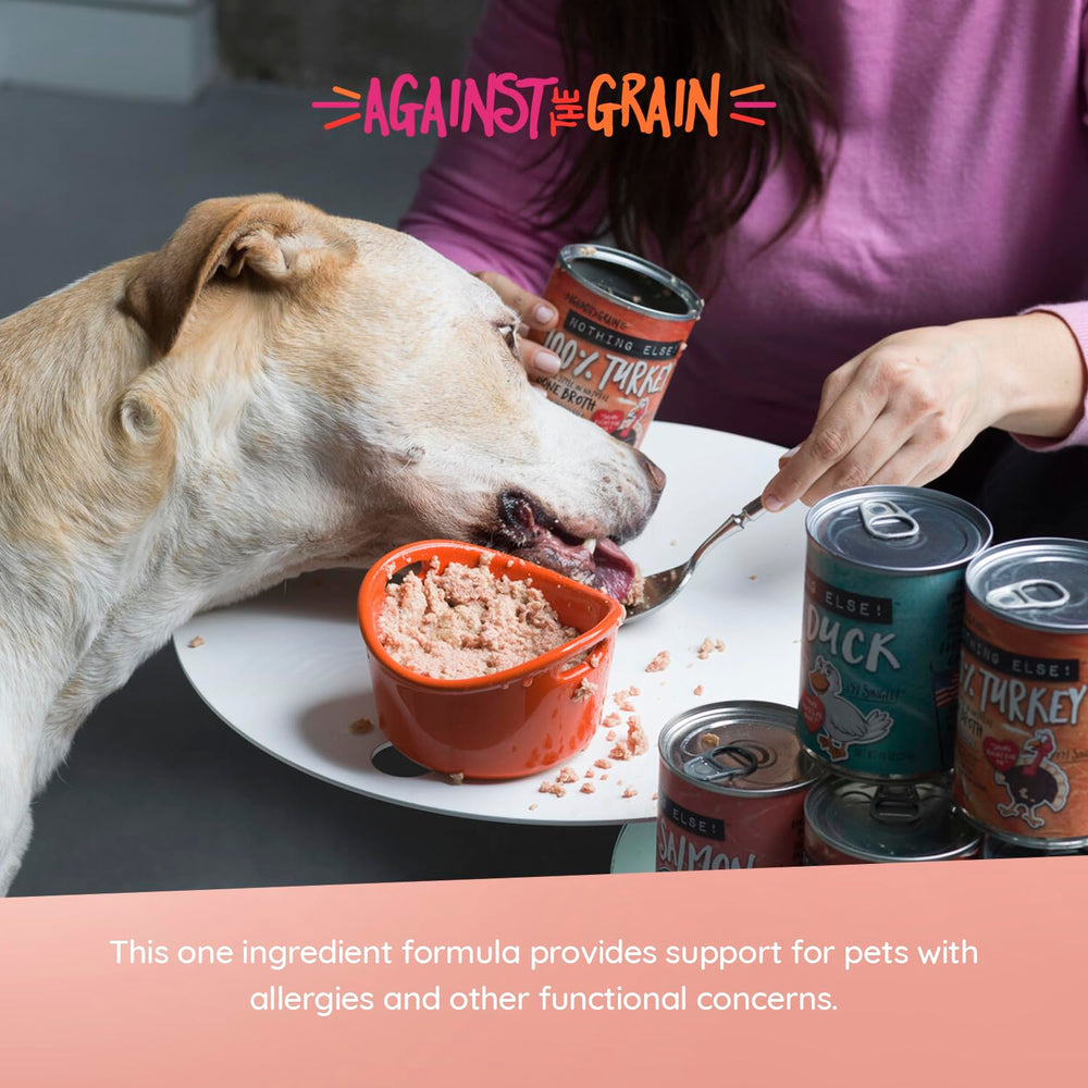 Evanger's salmon topper on kibble boosts taste and hydration