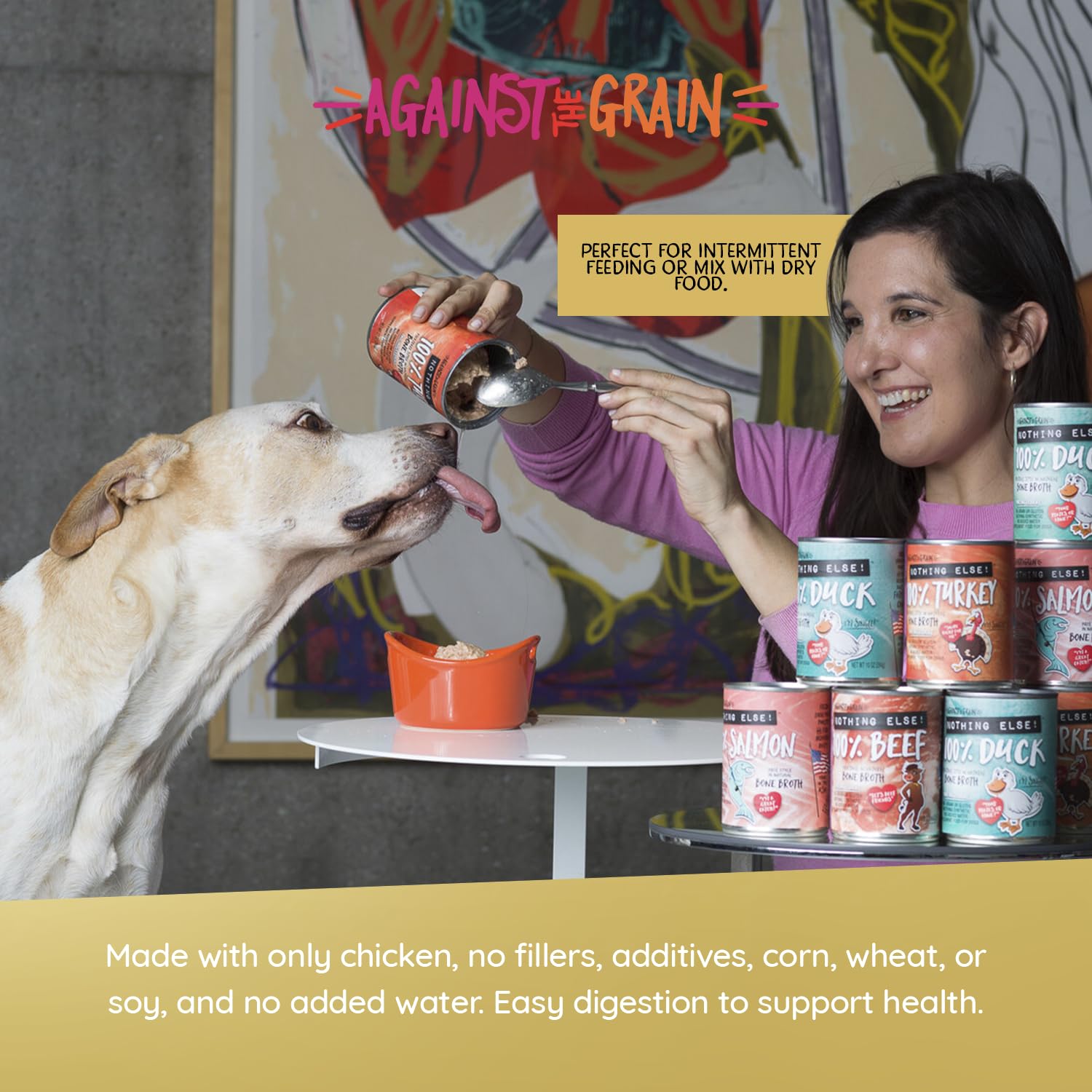 Natural bone broth texture enhances aroma and moisture at mealtime.