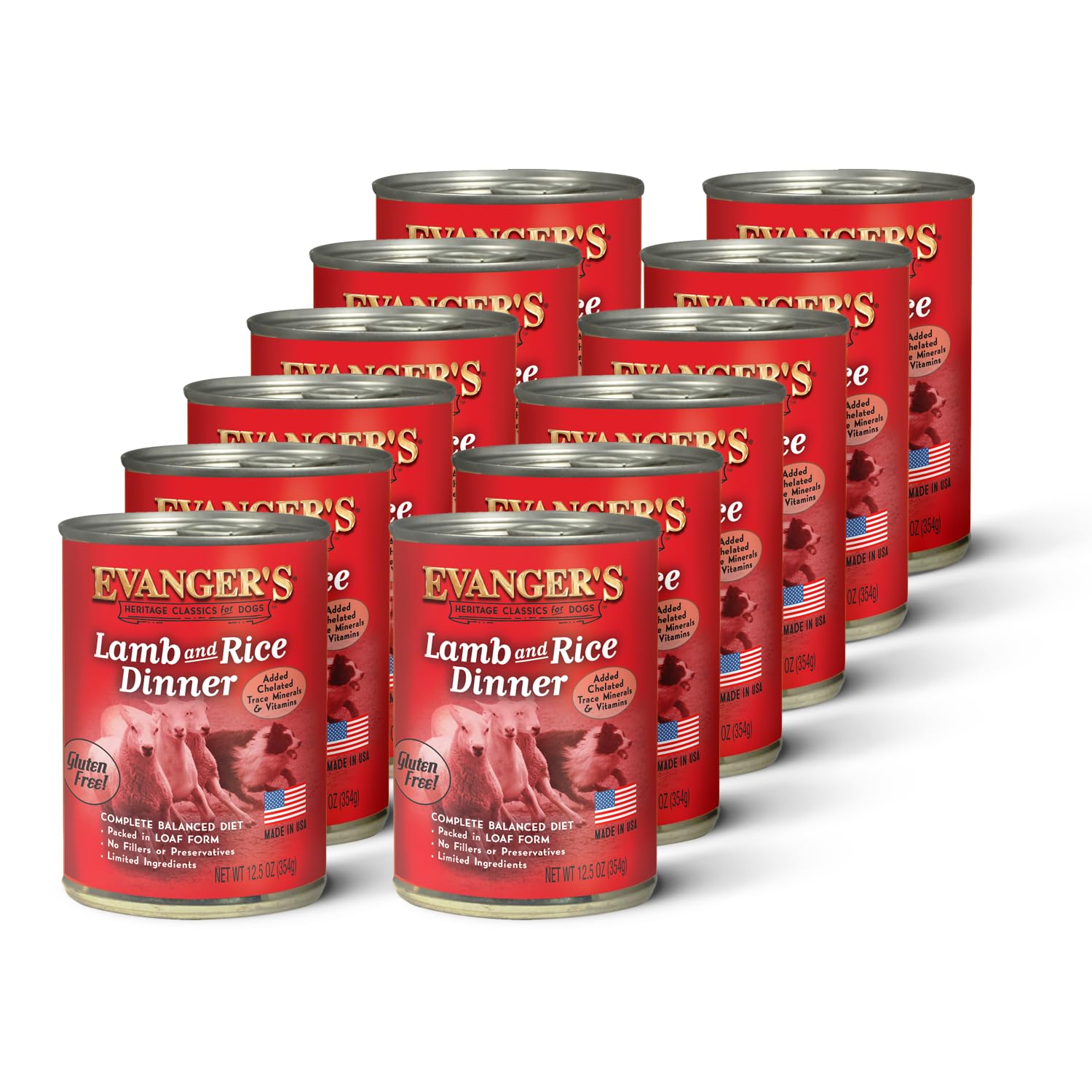 Evanger's Heritage Classic Lamb & Rice Dinner can, premium ingredients and balanced nutrition.