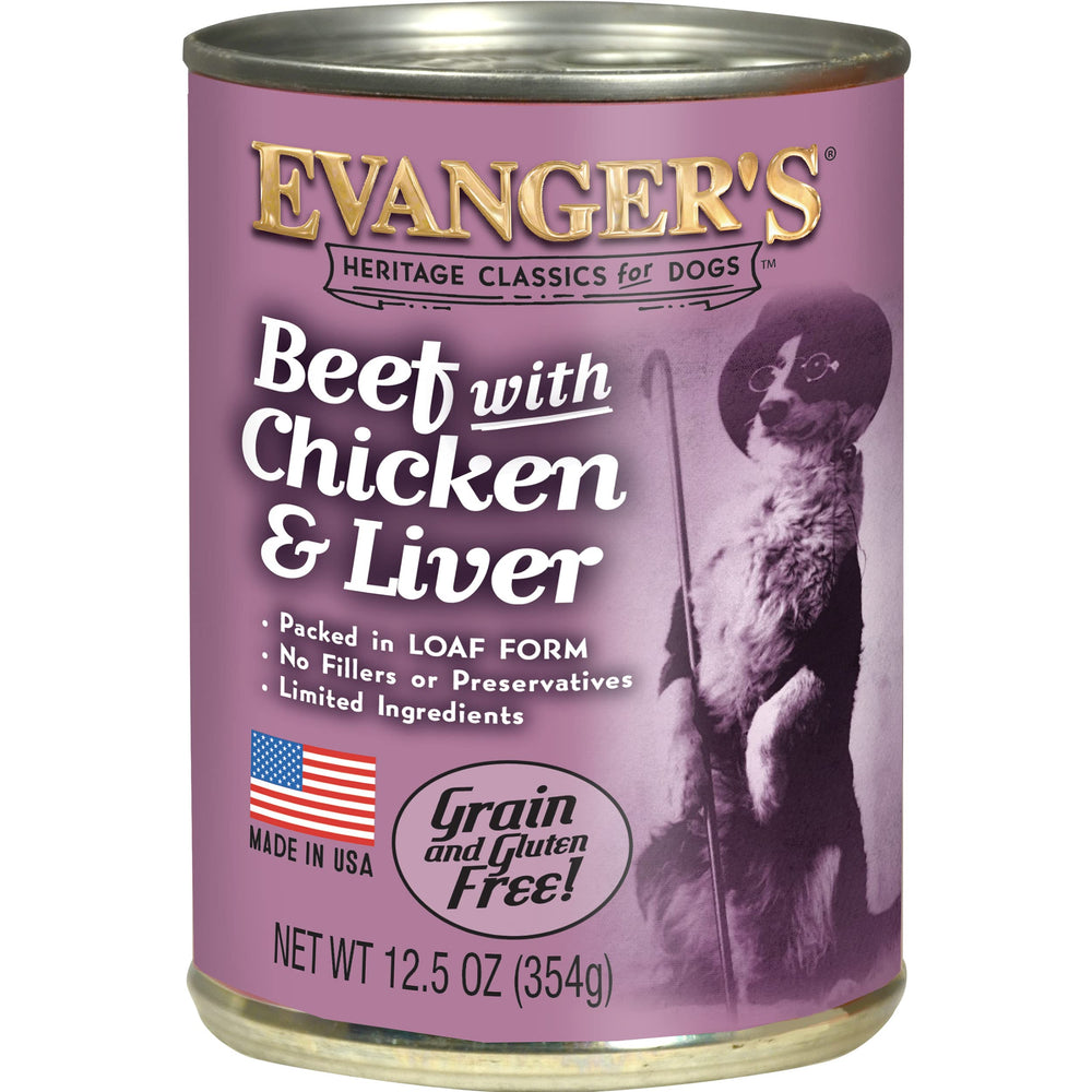 Evanger's Heritage Classic no-grains formula, grain-free option for sensitive stomachs