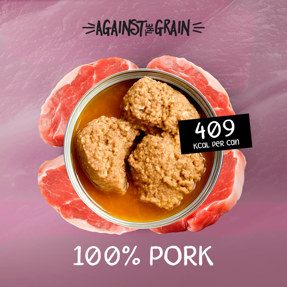 Evanger's USA-made pork loaf can—responsibly sourced ingredients and quality.