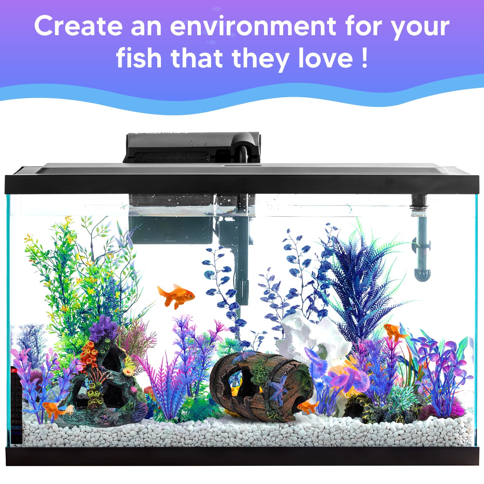 EVELOMO starfish barrel decor adds playful shelter in the aquarium