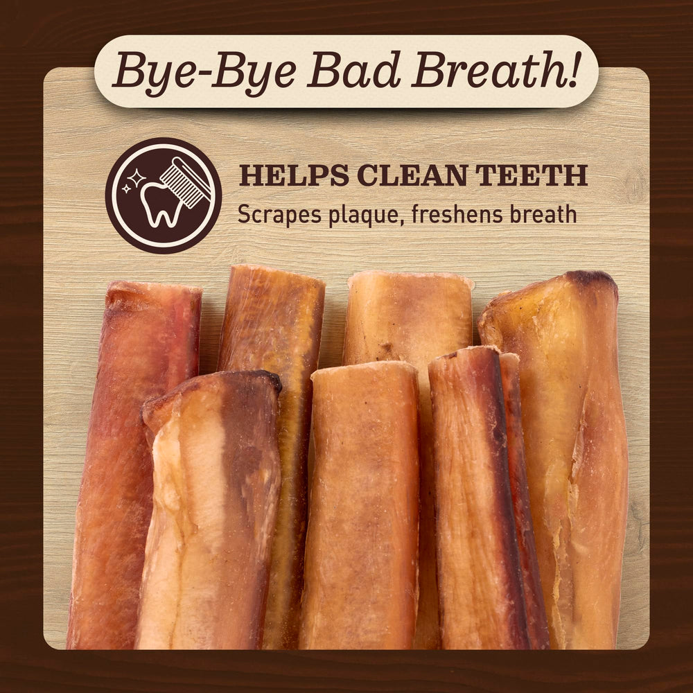 EVER FARM bully sticks close-up, grass-fed beef quality delivering protein for healthy chewing