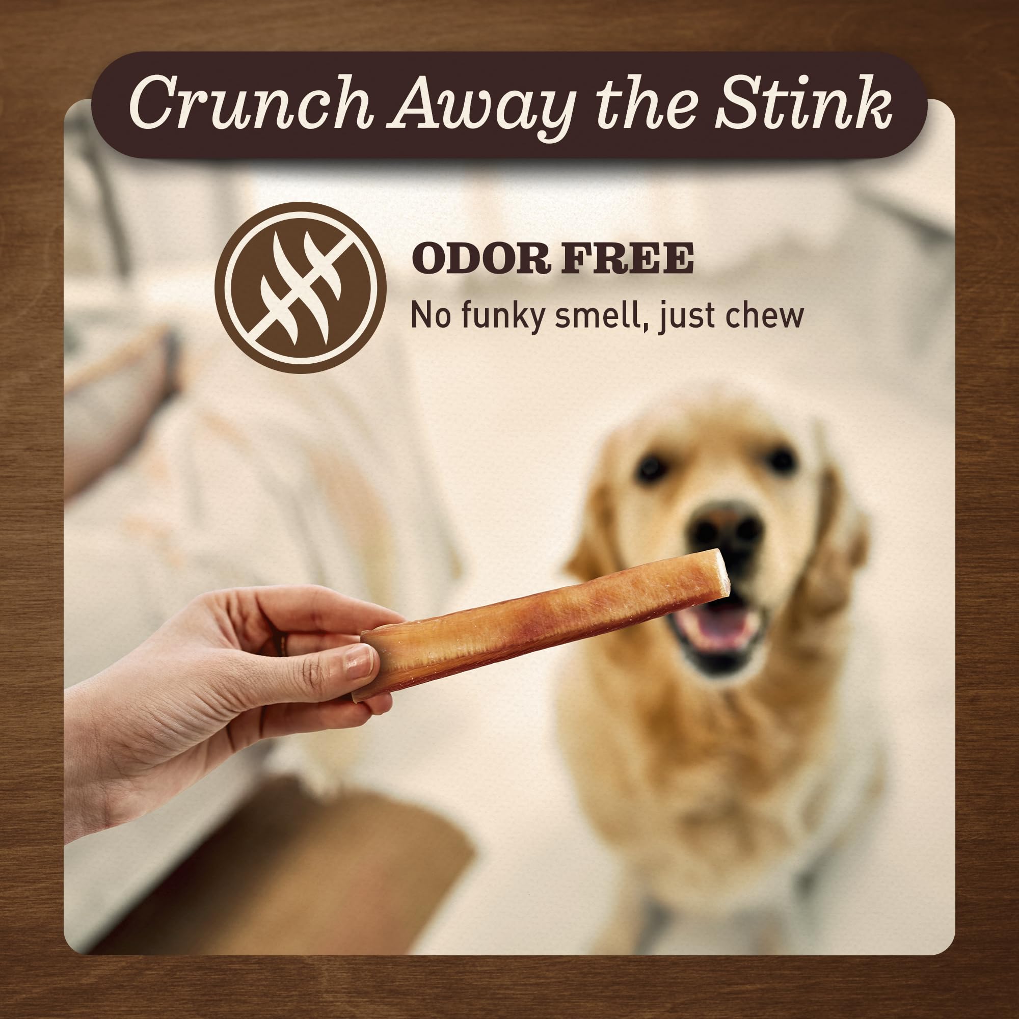 EVER FARM grain-free, high-protein bully stick ideal for aggressive chewers