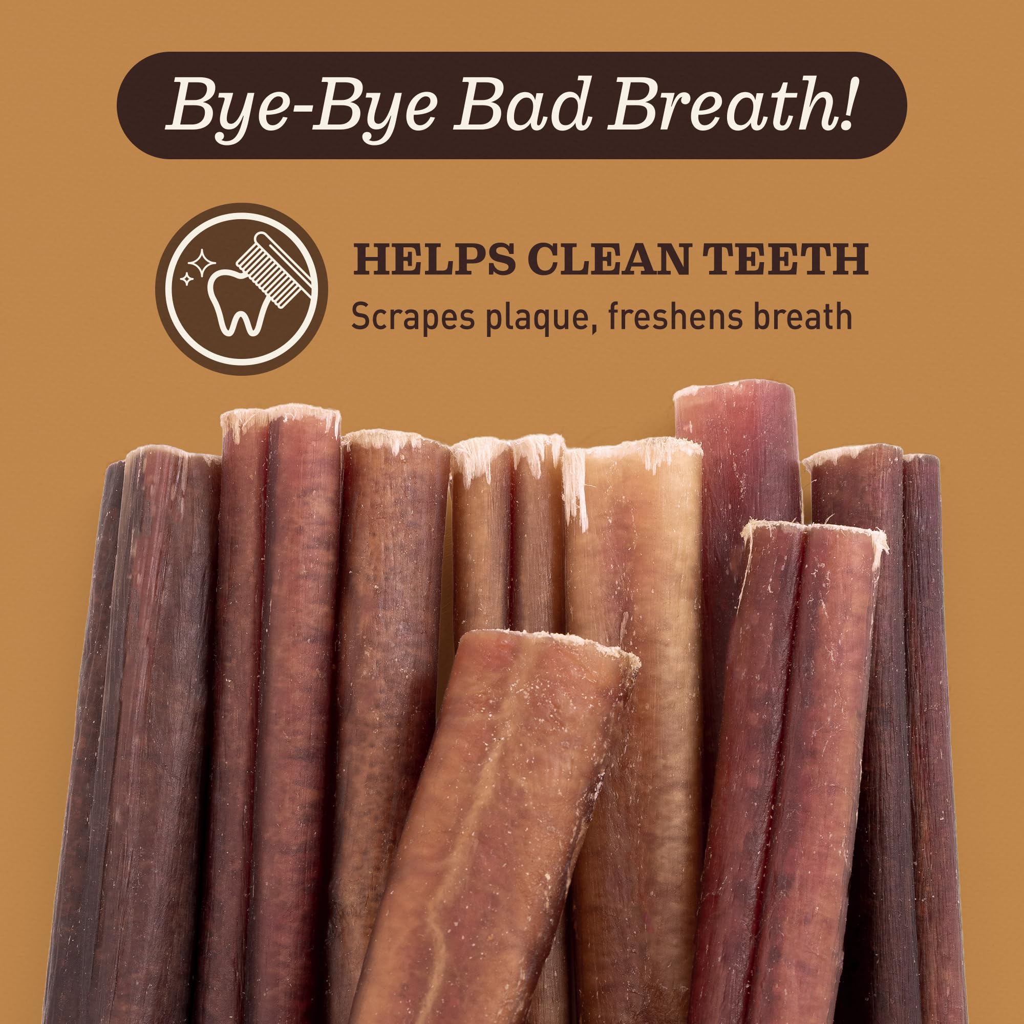 EVER FARM grass-fed beef pizzle highlighting natural, single-ingredient chew.