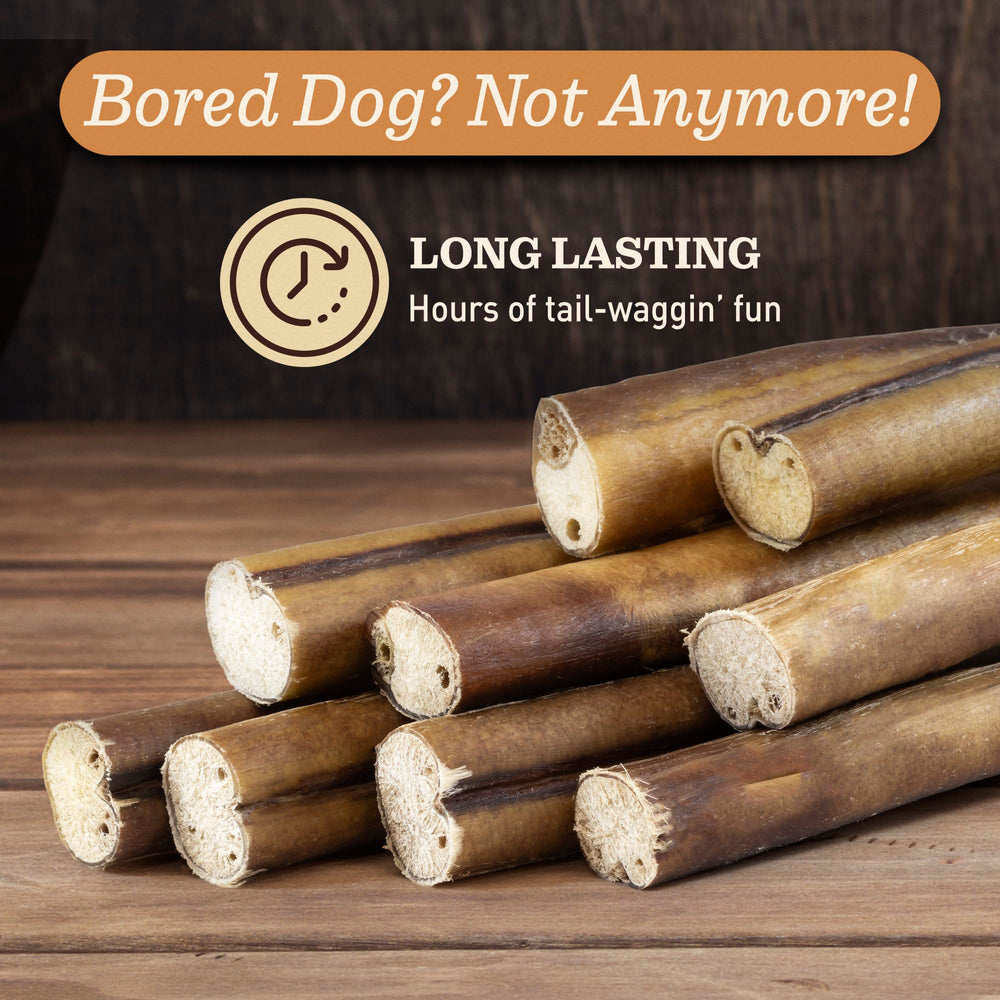EVER FARM Mega Bully Sticks long chew keeps dogs engaged.