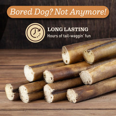 EVER FARM Mega Bully Sticks long chew keeps dogs engaged.