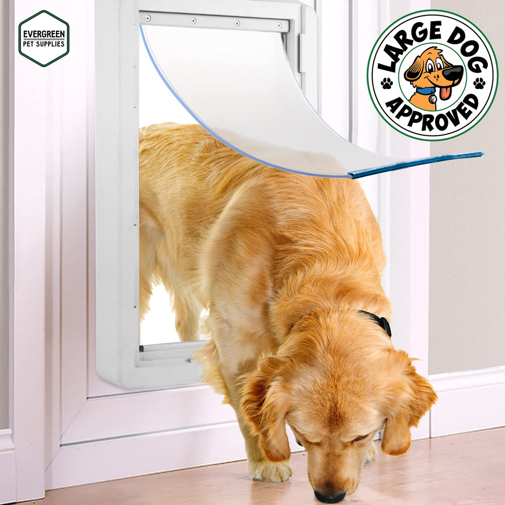 Evergreen dog door flap fits Ideal Ruff Weather Door for reliable compatibility.