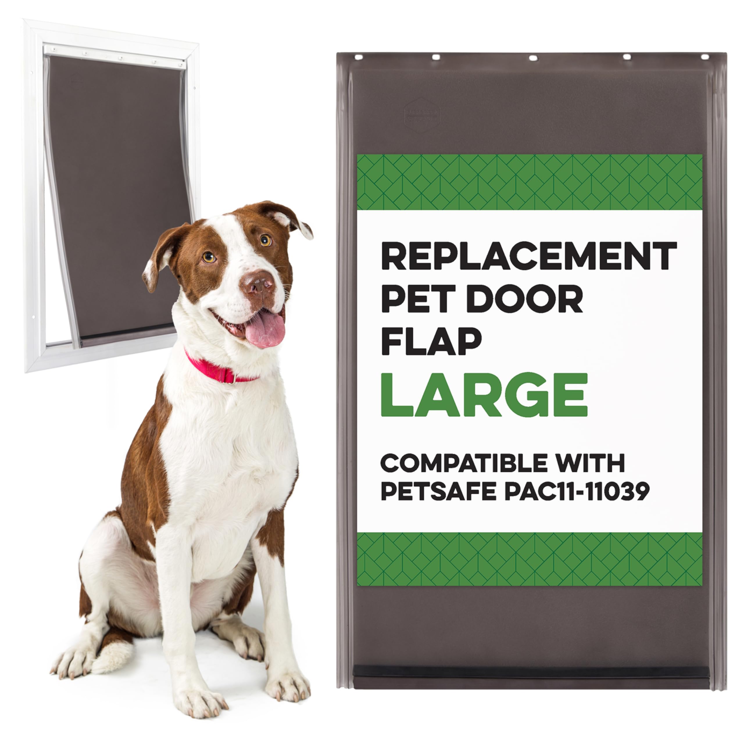 Evergreen Pet Supplies replacement dog door flap front view shows easy access for pets